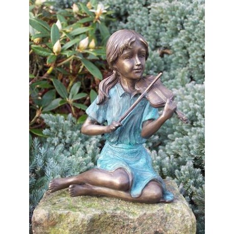 Bronzefiguren - Mädchen mit Geige