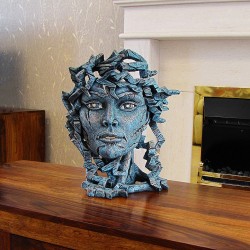 Edge Sculpture - Venus Bust teal blue