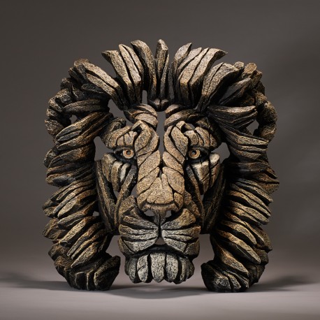 Edge Sculpture - Lion Bust Savannah