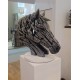 Edge Sculpture - Horse Bust White