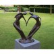 Bronzefiguren - Paar des Herzens L