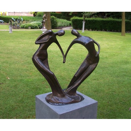 Bronzefiguren - Paar des Herzens L