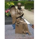 Bronzefiguren - Engel mit Kreuz