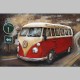Metallbild - VW-Bus classic orange NEU