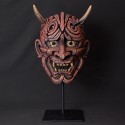 Edge Sculpture - Japanese Hannya Mask Antique Red 