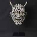 Edge Sculpture - Japanese Hannya Mask Antique White 