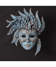 Edge Sculpture - Venetian Carnival Mask Teal NEU