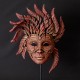 Edge Sculpture - Venetian Carnival Mask Red/Gold NEU