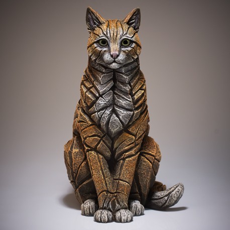 Edge Sculpture - Cat Sitting Ginger NEU