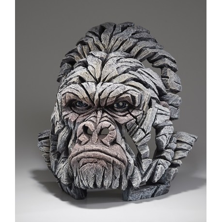 Edge Sculpture - Gorilla Bust White