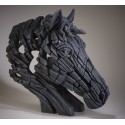 Edge Sculpture - Horse Bust Black