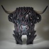 Edge Sculpture - Highland Cow Bust Black