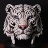Edge Sculpture - Tiger Bust White