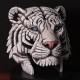 Edge Sculpture - Tiger Bust White