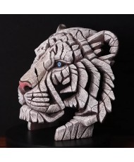 Edge Sculpture - Tiger Bust White